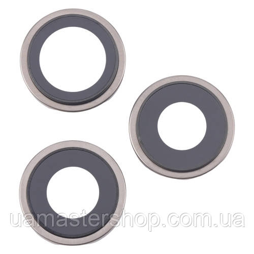 Скло камери iPhone 16 Pro/16 Pro Max Natural Titanium + кільце комплект 3, фото 1