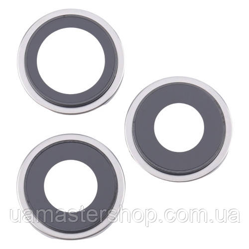 Скло камери iPhone 16 Pro/16 Pro Max біле White Titanium + кільце комплект 3, фото 1