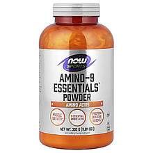 Амінокислоти в спорті, Amino-9 Essentials, Now Foods, Sports, порошок, 330 г