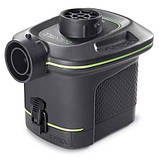 Матрац надувний Intex 64777 з електронасосом 191x99x25 см, сіро-зелений, фото 4