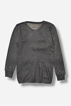 Батник дитячий для хлопчика термо темно-сірого кольору р.50 204077M