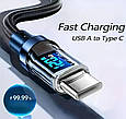 Кабель USB-Type-C з цифровим дисплеєм 2 метри потужності PD 100W — кабель заряджання з екраном, фото 9