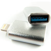 Переходник Dengos OTG USB-Lightning Silver (ADP-016)