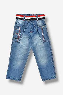 Джинси дитячі для хлопчика світло-синього кольору 203552T Безкоштовна доставка