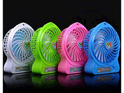 Вентилятор Настільний 3Вт 1501 з акумулятором/USB (мікс кольорів) ТМ GERLAX