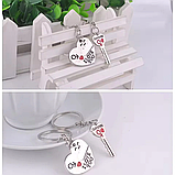 Брелоки парні брелоки для двох серце і ключик I love you дві половинки, фото 3