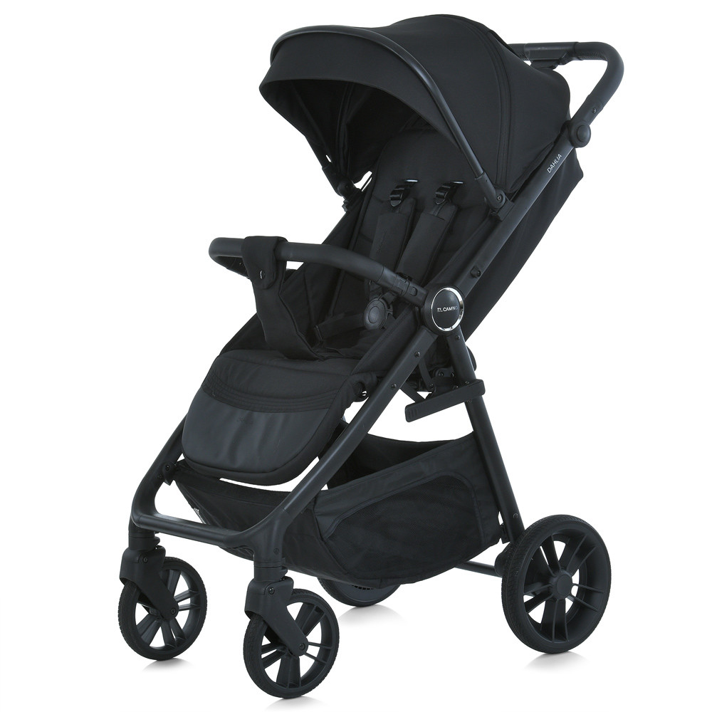 Дитяча прогулянкова коляска-книга El Camino ME 1181 DAHLIA Black до 22 кг, алюмінієва рама, з багажною, фото 1