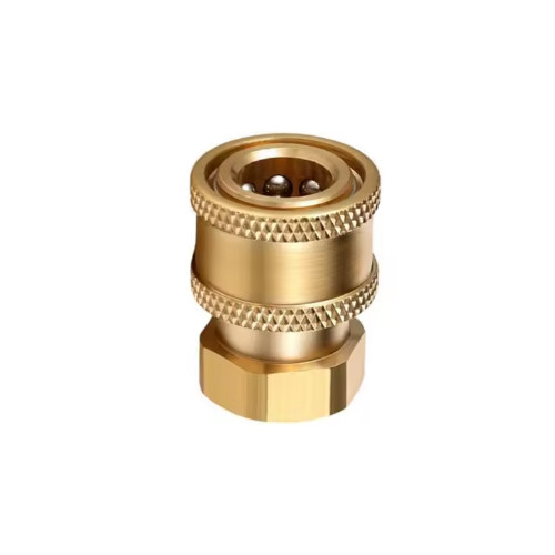 Фітинг БРС гідравлічний 1/4, ущільнення STD, для миття високого тиску, латунь, різьба 1/4 мама, 200 бар, фото 1