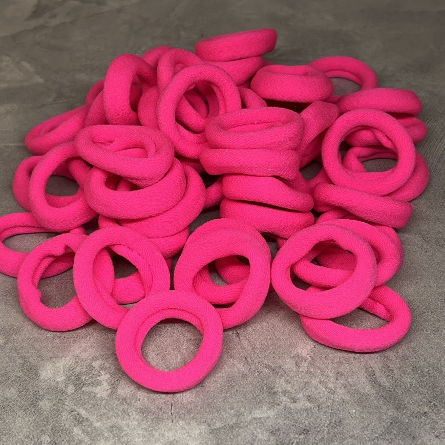 Гумки для волосся 2,7 см, (Калуш), колір-рожевий\ультра, арт 014797, упаковка 50 шт, Рожевий, фото 1