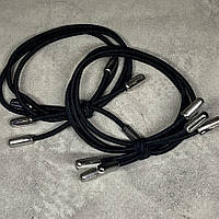 Гумка для волосся  (потрійна, чорна), арт 018537, 1 пара, Чорний