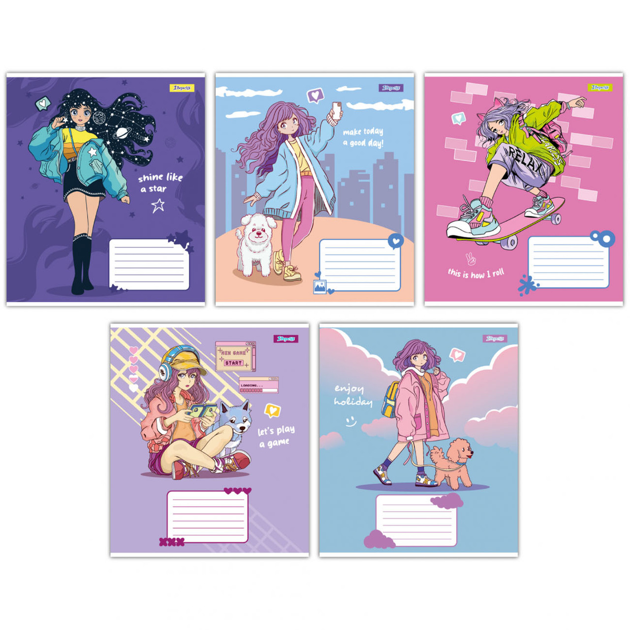 Зошит для записів 1 Вересня Anime girl в асортименті 767215, фото 1