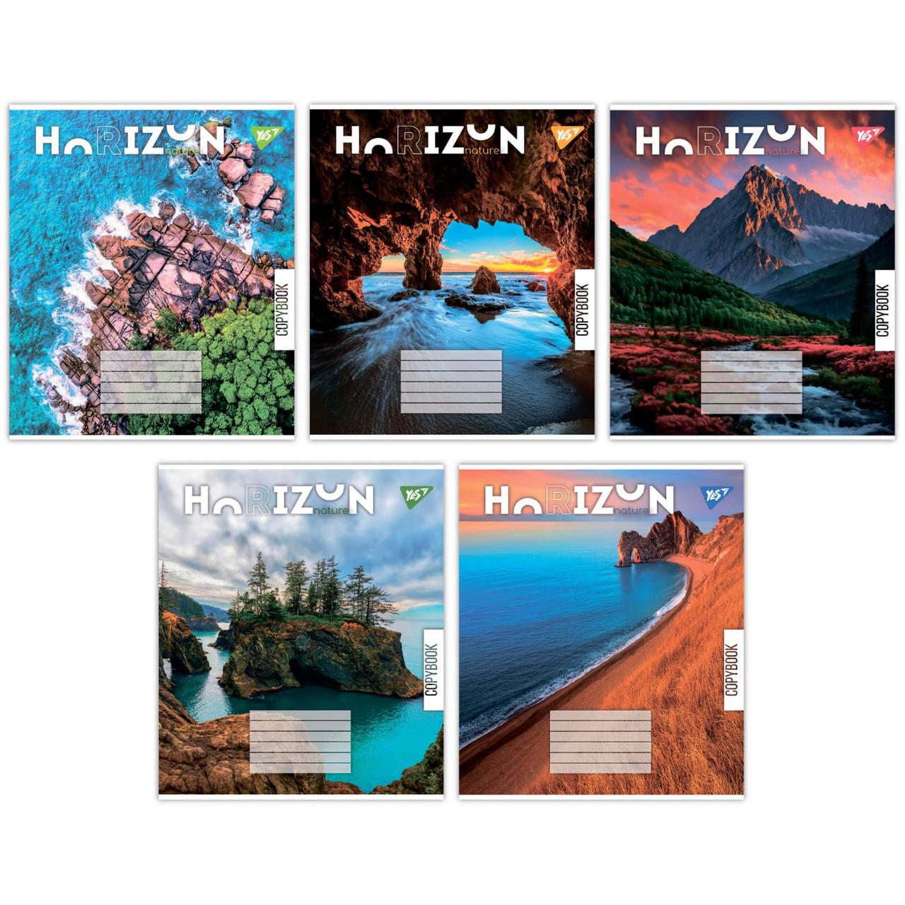Зошит для записів YES А5, 48 аркушів, клітинка, Horizon nature 767110, фото 1