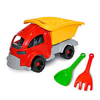 Іграшковий самоскид з лопаткою та граблями, Tigres, 40043