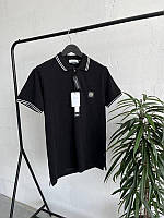 Футболка поло stone island поло стон ісланд нове біле чорне літнє