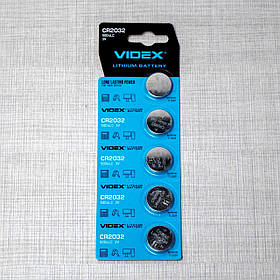 Батарейка літієва CR2032 VIDEX 3V 5шт блістер