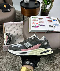 Жіночі замшеві кросівки New Balance 991 Khaki Grey, кеди Нью Беленс замша текстиль хакі. Жіноче взуття