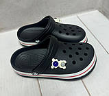 Дитячі сабо крокси crocs Luck line 30-33 чорні, фото 2