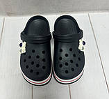 Дитячі сабо крокси crocs Luck line 30-33 чорні, фото 5
