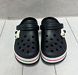 Дитячі сабо крокси crocs Luck line 30-33 чорні, фото 4