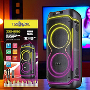 Акустична колонка 80 Вт на акумуляторі з 8-дюймовими динаміками та 2 мікрофонами ZXX-5530, фото 7