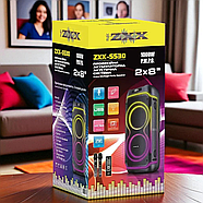 Акустична колонка 80 Вт на акумуляторі з 8-дюймовими динаміками та 2 мікрофонами ZXX-5530, фото 5