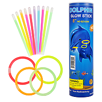 Неонові палички браслети 100 шт, світлові браслети для вечірок, свят, дітей