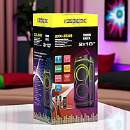 Акустична колонка 80 Вт на акумуляторі з 10-дюймовими динаміками та 2 мікрофонами ZXX-5540, фото 3