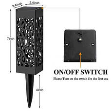 Комплект садових ліхтарів 6 шт на сонячній батареї Garden Solar Lawn Lamp (чорні), фото 5