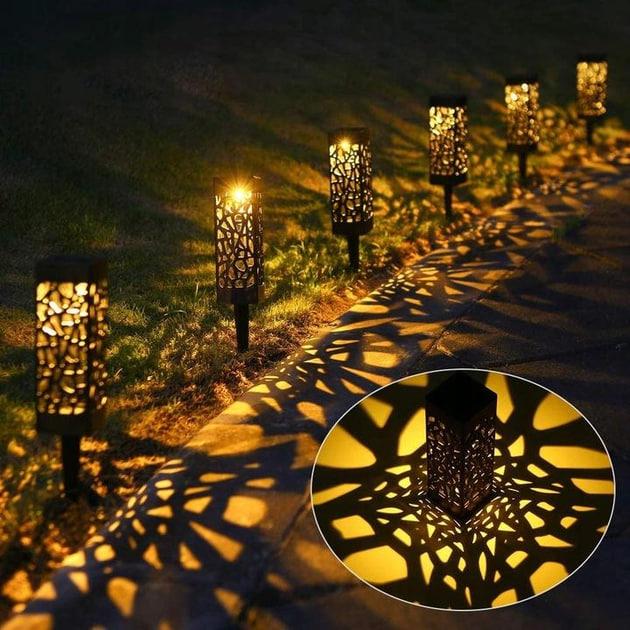 Комплект садових ліхтарів 6 шт на сонячній батареї Garden Solar Lawn Lamp (чорні)