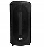 Портативна бездротова переносна bluetooth колонка з мікрофоном та підсвіткою Bass Polska 150W Караоке FM USB AUX, фото 3