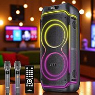 Акустична колонка 80 Вт на акумуляторі з 10-дюймовими динаміками та 2 мікрофонами ZXX-5540, фото 8