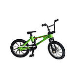 Пальчиковий велосипед BMX Donbful Металевий Фінгербайк зі змінними колесами Skatepark Fingerbike (Зелений), фото 3