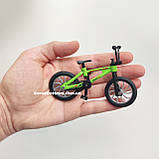 Пальчиковий велосипед BMX Donbful Металевий Фінгербайк зі змінними колесами Skatepark Fingerbike (Зелений), фото 5