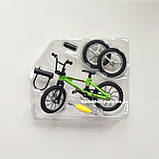 Пальчиковий велосипед BMX Donbful Металевий Фінгербайк зі змінними колесами Skatepark Fingerbike (Зелений), фото 2