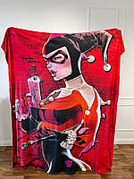 Плед Харли Квин комикс качественное покрывало с 3D рисунком размер 135х200