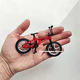 Пальчиковий велосипед BMX Donbful Металевий Фінгербайк зі змінними колесами Skatepark Fingerbike (Червоний), фото 5