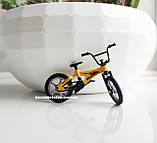 Пальчиковий велосипед BMX Donbful Металевий Фінгербайк зі змінними колесами Skatepark Fingerbike (Жовтий), фото 6