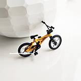 Пальчиковий велосипед BMX Donbful Металевий Фінгербайк зі змінними колесами Skatepark Fingerbike (Жовтий), фото 7