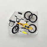 Пальчиковий велосипед BMX Donbful Металевий Фінгербайк зі змінними колесами Skatepark Fingerbike (Жовтий), фото 2