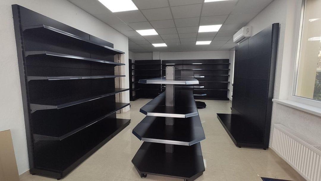 Стелаж для магазину прямий перфорований 1900*950*450 для навішування та гачків, фото 1