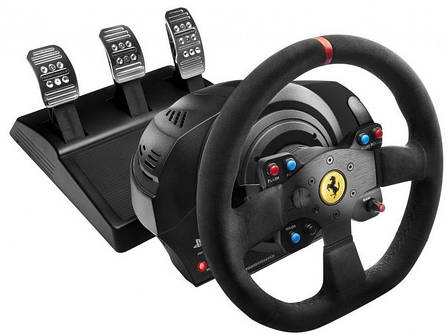 Комплект (кермо, педалі) Thrustmaster T300 Ferrari Integral RW Alcantara edition Black (4160652), фото 1