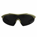 Тактичні Окуляри 5.11 Aileron Shield із 3 лінзами олива оправа з поляризацією.solve, фото 7