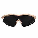 Тактичні Окуляри 5.11 Aileron Shield із 3 лінзами койот оправа з поляризацією.solve, фото 7