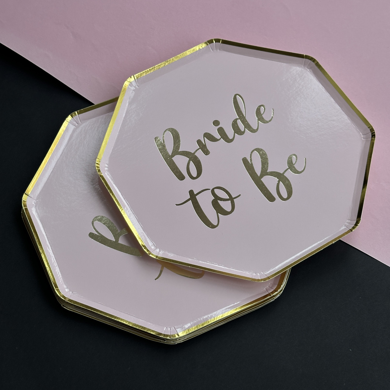 Набір тарілок Bride to Be ніжно-рожеві, 5 шт