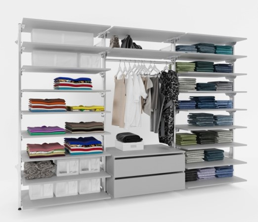 Вбиральня модульна Premio GS - 3/2 h-2030(800*3)L=2484мм, фото 1