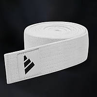 Пояс для кімоно Club білий ADIDAS ADIB220 карате тхекводо дзюдо айкідо бойових єдиноборств одяг