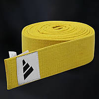 Пояс для кімоно Club жовтий ADIDAS ADIB220 карате тхекводо дзюдо айкідо бойових єдиноборств одяг
