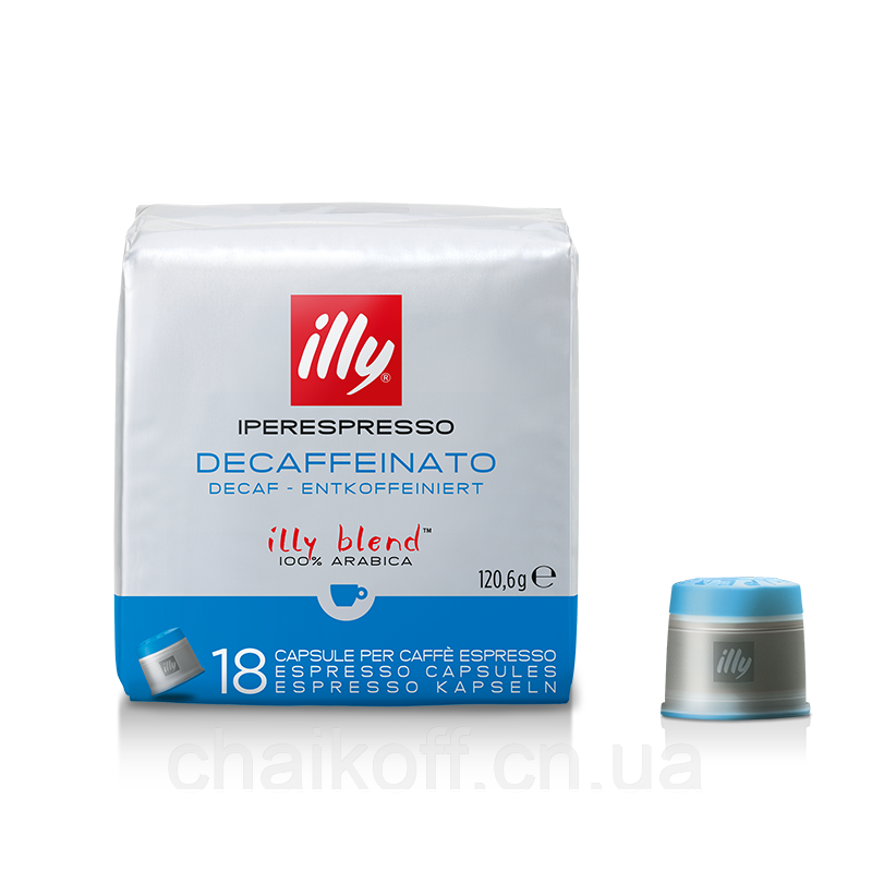 Кофе ILLY без кофеина Decaffeinato в капсулах iper Espresso 18 капсул по 6.7 г (Италия)