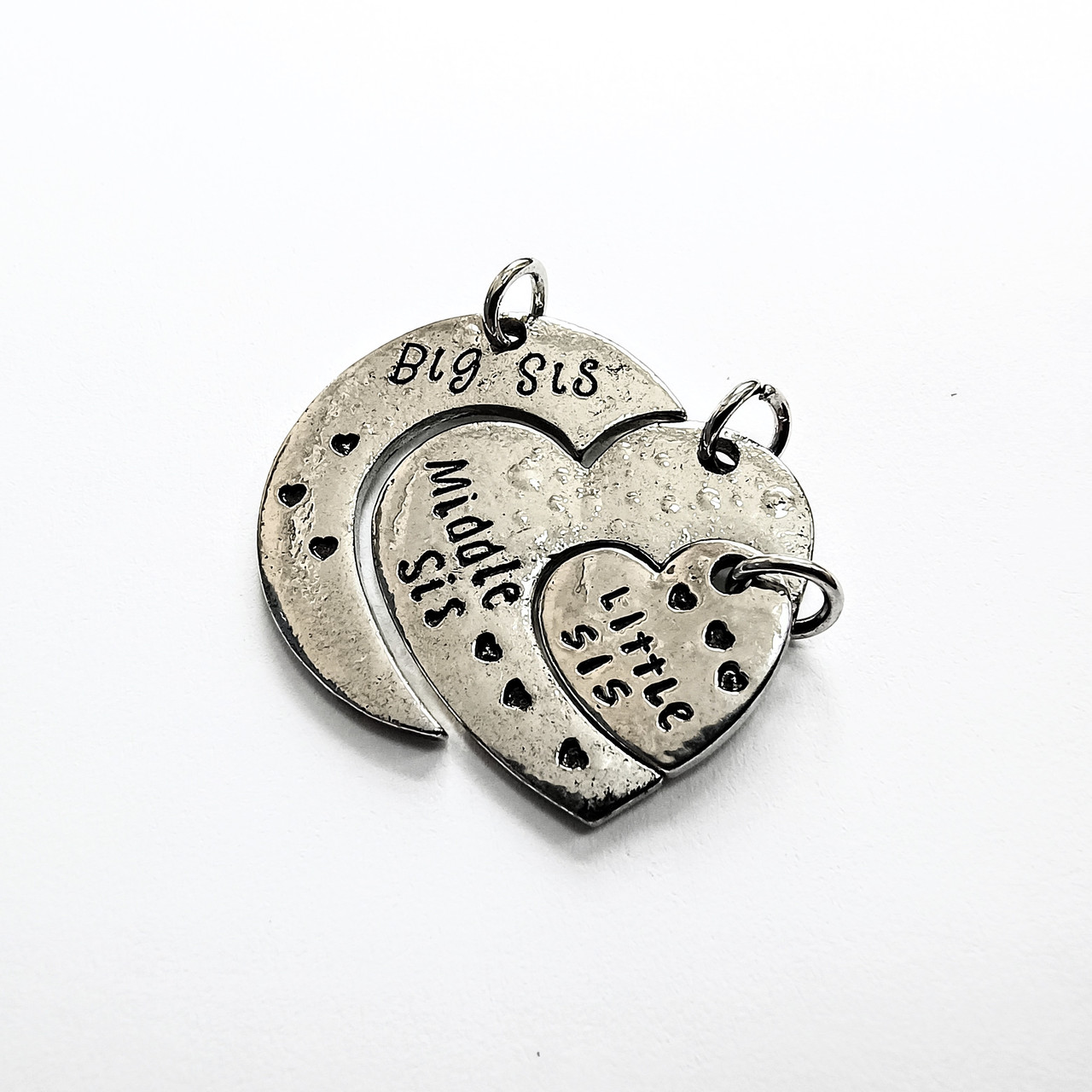 Підвіски металеві Finding Кулони для трьох сестер бульбашки Античне срібло 30мм x 19мм 26мм x 25мм 16мм x 14мм, фото 1