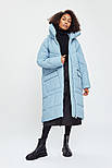 Довга зимова куртка з високим коміром Finn Flare W20-32000-105 Down Fill блакитна XS, фото 2